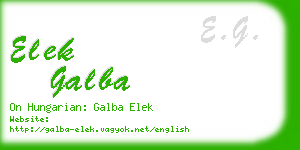 elek galba business card